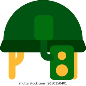 infrared helmet icon flat style design