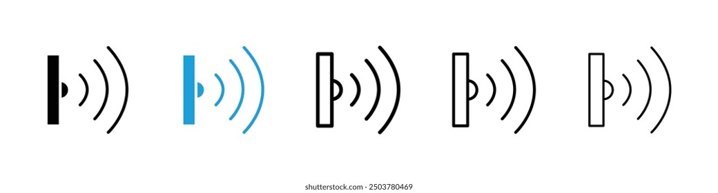 Infrared icon in black and blue colors