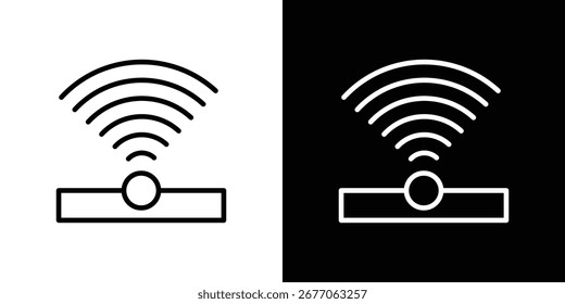 Icono infrarrojo Vector blanco y negro Gráfico