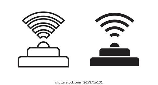 Infrared icon design element. Editable stroke. Vector