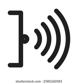 Infrared Icon Isolated flat vector in outline