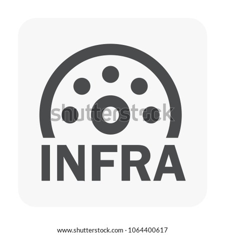 Infrared icon on white.