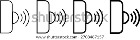 Infrared icon set. Night Vision Icons. Thermal imaging symbols. IR remote and wavelength signs