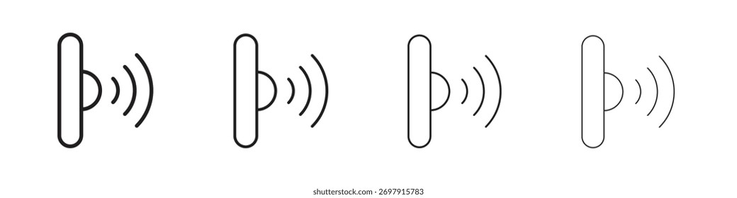 Infrared icon. Thin, Light Regular And Bold style design isolated on white background