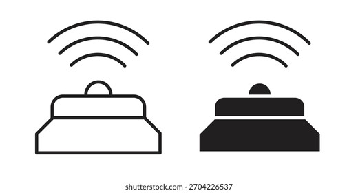 Infrared icon in thin stroke and flat style.