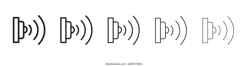 Infrarot-Symbol, Vektor Kunstlinie Illustrationen Sammlung