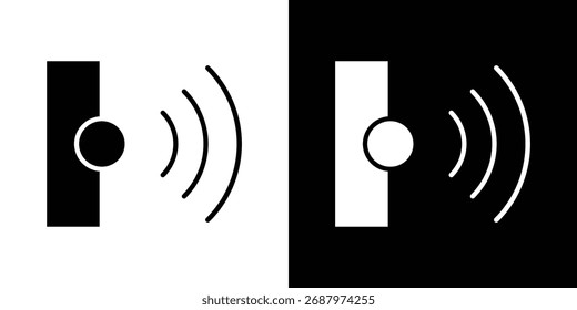 Icono infrarrojo, Vector gráfico en estilo llenado