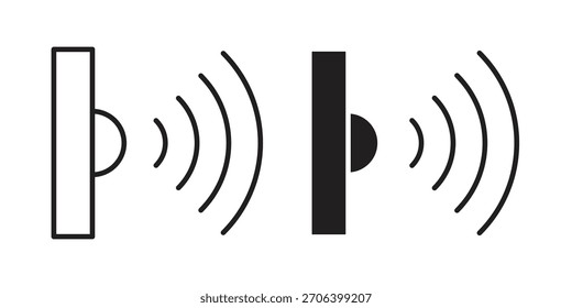 Ilustración vectorial de iconos infrarrojos. Diseño plano. Símbolos de Vector de Diseño gráfico.
