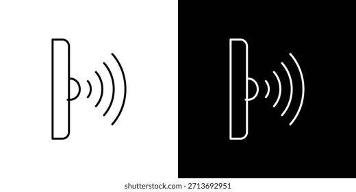 Esquema infrarrojo del logotipo del Vector del icono. símbolos de línea delgada