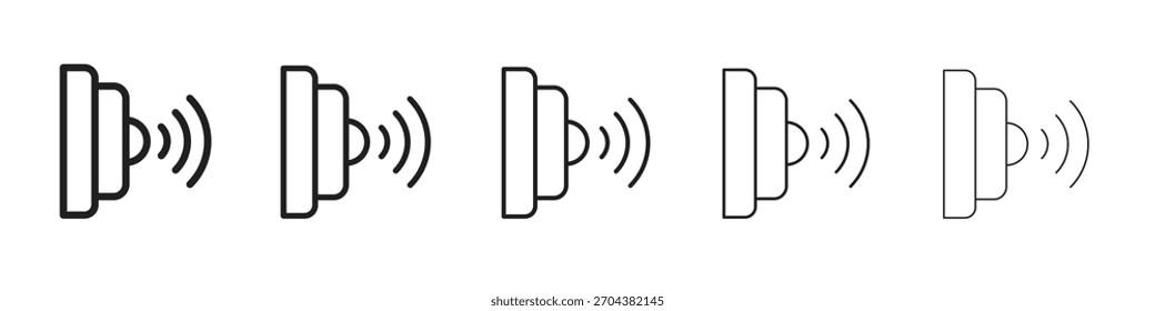 Icono infrarrojoConjunto de trazos lineales negros y delgados