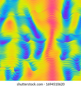 Infrared radiation waves seamless pattern..