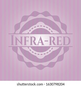Infra-red realistic pink emblem. Vector Illustration. Detailed.