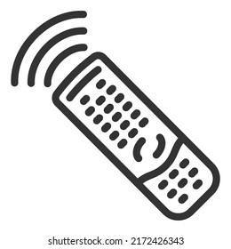 Infrared remote control for tv - vector sign, web icon, illustration on white background, outline style