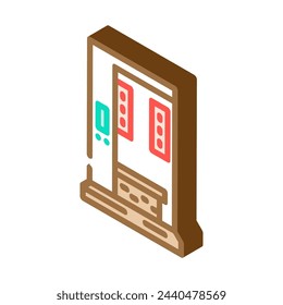 infrared sauna isometric icon vector. infrared sauna sign. isolated symbol illustration