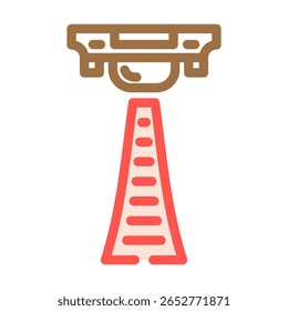 Farbsymbolvektor des Infrarotsensormoduls. Infrarot-Sensormodulzeichen. einzelne Symbolgrafik