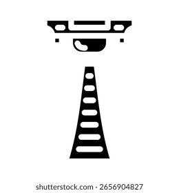 vetor de ícone de glifo de módulo de sensor de infravermelho. sinal de módulo de sensor de infravermelho. ilustração de símbolo isolado