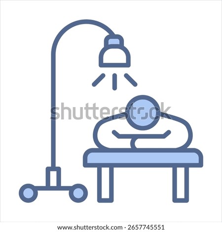 Infrared Therapy Blue Icon Vector Illustration