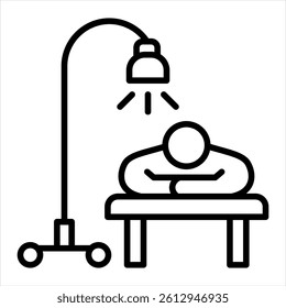 Infrared Therapy Line Icon Vector Illustration
