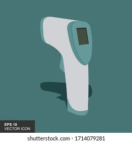 Infrared thermometer against the background. Vector illustration.