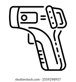 Infrared thermometer icon in linear style 