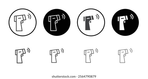 Infrared thermometer icon simple vector symbol