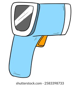 infrared thermometer illustration hand drawn isolated vector