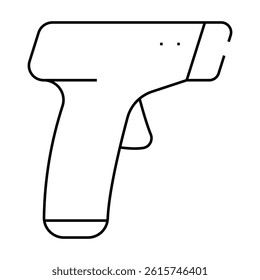 infrared thermometer line icon vector. infrared thermometer sign. isolated contour symbol black illustration