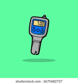 Ilustración vectorial de termómetro infrarrojo para medición sin contacto