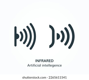 Infrared vector icon. Infrared symbol design from Future technology collection.