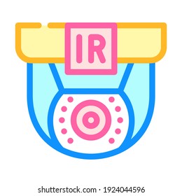 infrared video camera color icon vector. infrared video camera sign. isolated symbol illustration