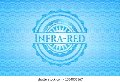 Infra-red water representation emblem background.