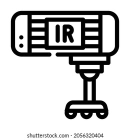 infrared waves equipment line icon vector. infrared waves equipment sign. isolated contour symbol black illustration