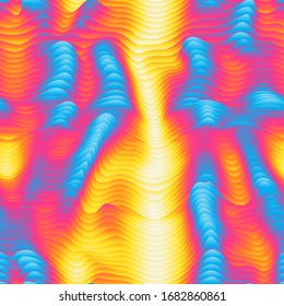 Infrared waves vector seamless pattern.