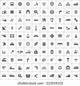 infrastructure 100 icons universal set for web and mobile 