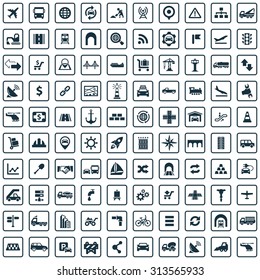 infrastructure 100 icons universal set for web and mobile 