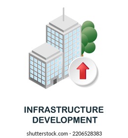 Infrastructure Development Icon 3d Illustration Corporate Stock Vector ...