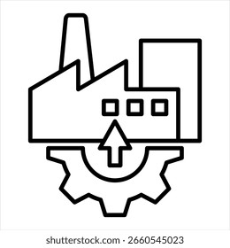 Ilustração do vetor do ícone de desenvolvimento de infraestrutura