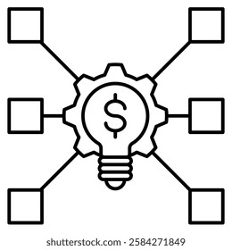 Infrastructure icon design Line style.