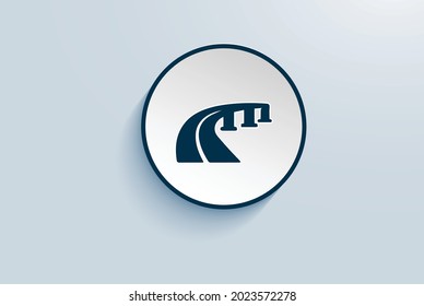 Icono de infraestructura fondo blanco aislado