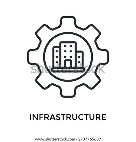 Infrastructure Icon Outline Style. Vector Illustration For Graphic Design