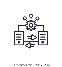 it infrastructure icon. vector.Editable stroke.linear style sign for use web design,logo.Symbol illustration.
