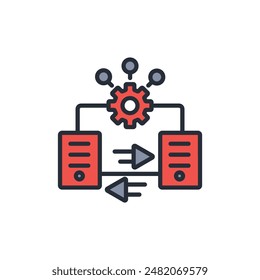 it infrastructure icon. vector.Editable stroke.linear style sign for use web design,logo.Symbol illustration.