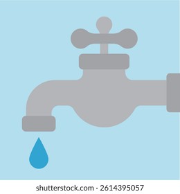 Infrastructure icon: Water (water drops falling from a tap)