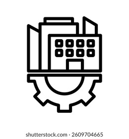Infrastructure Line Vector Illustration On White Background.
