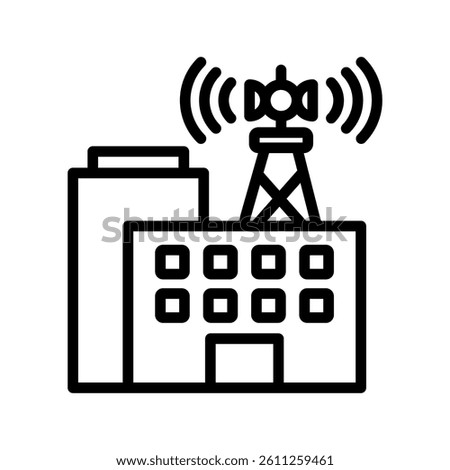 Infrastructure Line Vector Illustration On White Background.