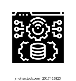 it infrastructure management business process glyph icon vector. it infrastructure management business process sign. isolated symbol illustration