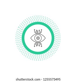 Infrastructure, monitoring, surveillance, vision, eye Line Icon. Vector isolated illustration