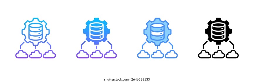 Conjunto de Ícones de Vários Estilos de Infraestrutura