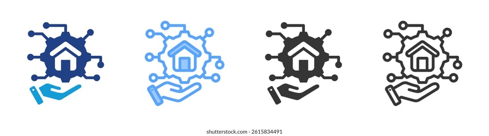 Infrastructure Network icon set multiple style collection