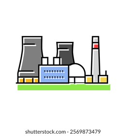 infrastructure nuclear energy color icon vector. infrastructure nuclear energy sign. isolated symbol illustration